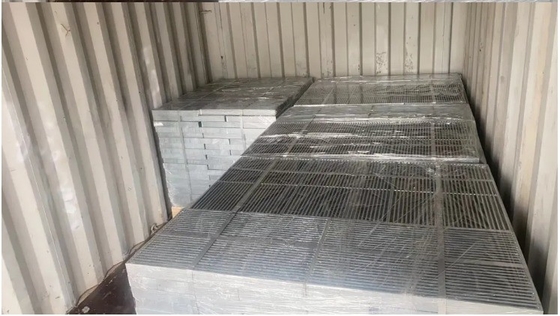 1m x 1m スチールグリティング 鳩床グリル 50mm 横バーピッチ産業設計